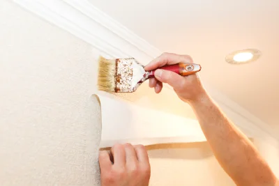 Pose de papier peint à Saint-Denis-de-l'Hôtel — revêtements muraux et toiles de verre